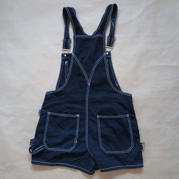 Tripp NYC Daang Goodman Size S Black Spike Studded Overalls Shortalls Goth Emo - Picture 2 of 11